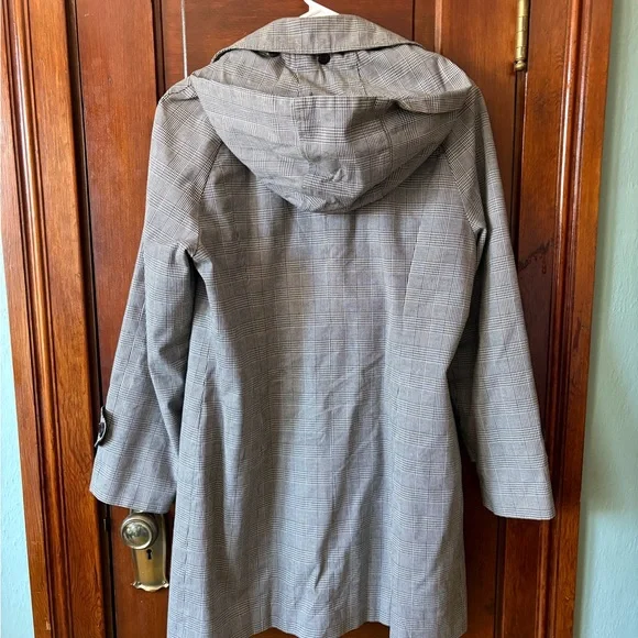 Calvin Klein Plaid Trench Coat - Picture 5 of 8